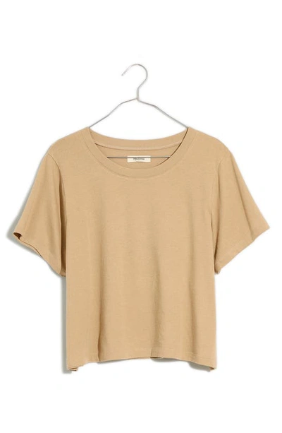 Shop Madewell Bella Cotton Jersey T-shirt In Drill Khaki