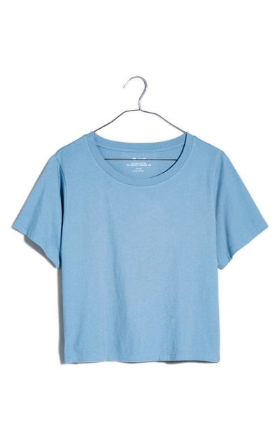 Shop Madewell Bella Cotton Jersey T-shirt In Tranquil Lake