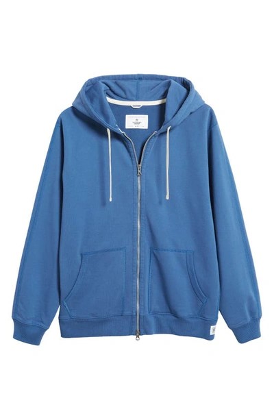Shop Reigning Champ Classic Midweight Terry Full Zip Hoodie In Lapis