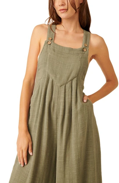 Shop Free People Sundrenched Overalls In Dried Basil