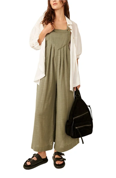 Shop Free People Sundrenched Overalls In Dried Basil