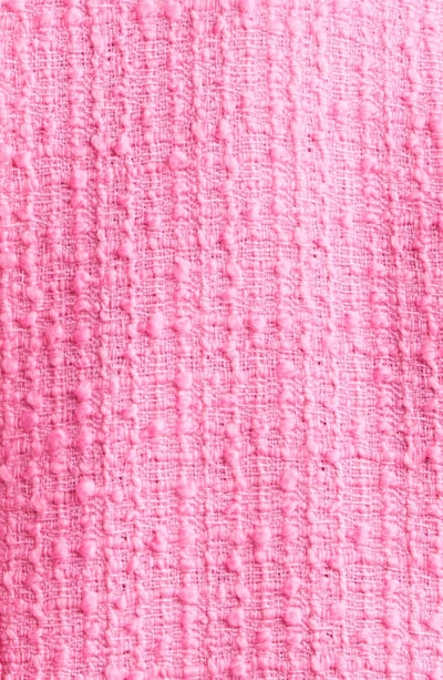 Dolce & Gabbana Rachel Collarless Crop Tweed Jacket In Rosa
