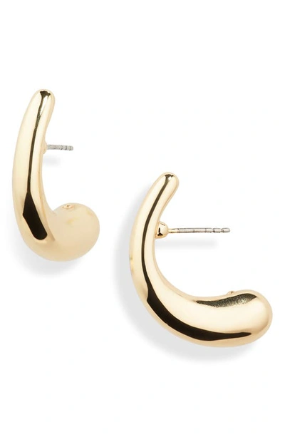 Shop Nordstrom Curved Droplet Stud Earrings In Gold