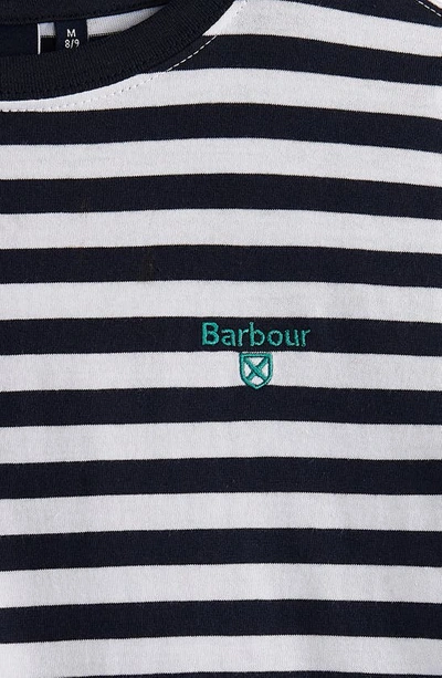 Barbour Little Boy's & Boy's Finley Stripe T-shirt In Navy