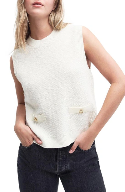 Shop Barbour Charlene Sleeveless Sweater In Antique White