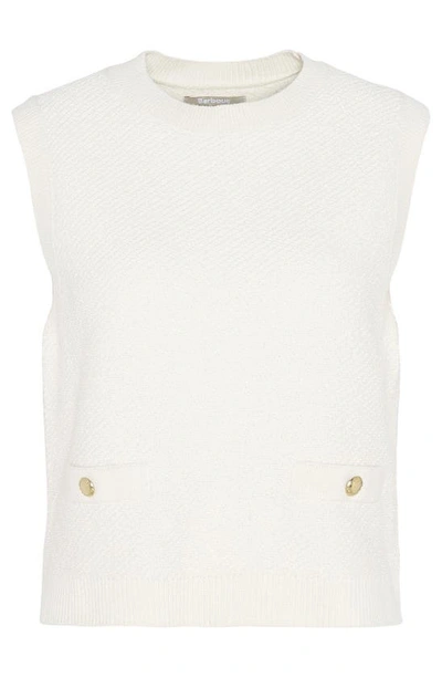 Shop Barbour Charlene Sleeveless Sweater In Antique White