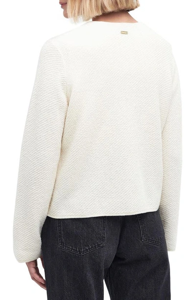Barbour Celeste Knit Jacket In Antique White