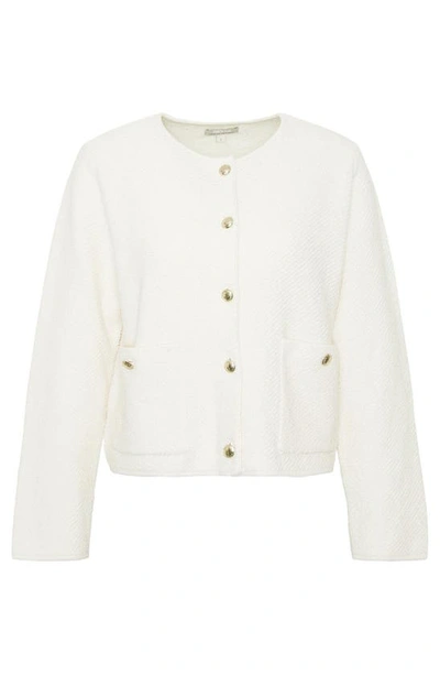 Barbour Celeste Knit Jacket In Antique White