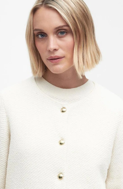 Barbour Celeste Knit Jacket In Antique White