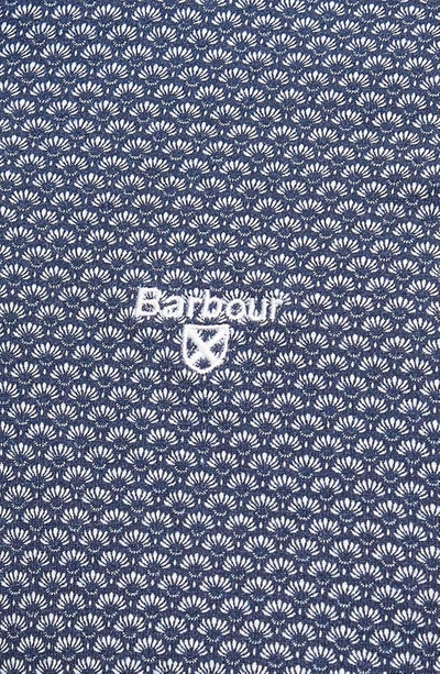 Shop Barbour Shell Print Cotton Polo In Navy