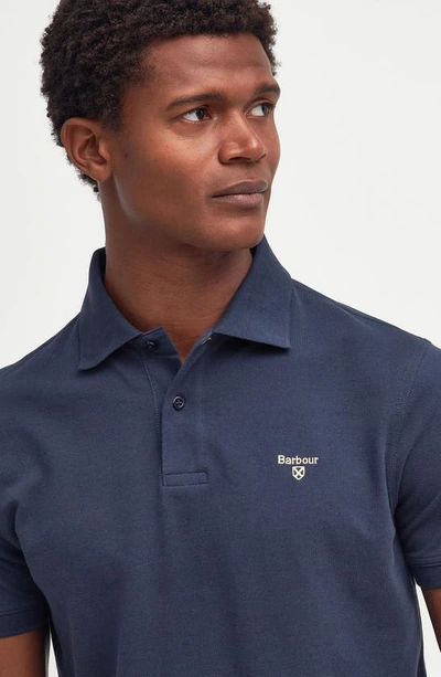 Barbour Short-sleeved Polo Shirt In Blue
