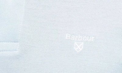 Shop Barbour Lightweight Sports Piqué Polo In Chambray Blue