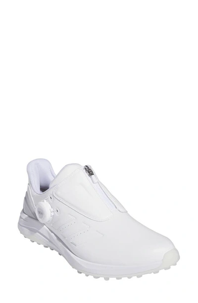 Shop Adidas Golf Solarmotion Boa 24 Golf Shoe In White/ White/ Silver