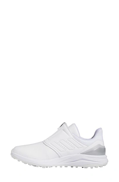 Shop Adidas Golf Solarmotion Boa 24 Golf Shoe In White/ White/ Silver