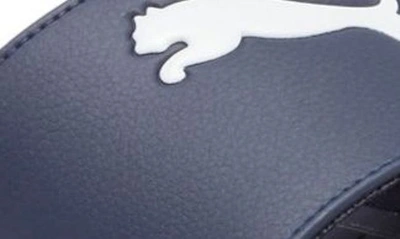 Shop Puma Cool Cat Sport Slide Sandal In  Navy- White