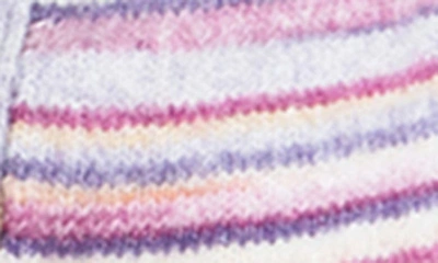 Saachi Stripe Knit Coatigan In Pink