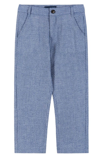 Shop Andy & Evan Kids' Button-up Shirt, Vest, Bow Tie & Pants Set In Blue