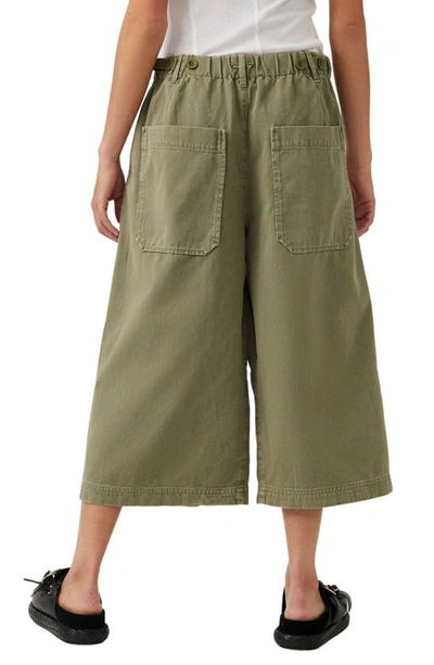 Shop Free People Hard Rain Culottes In Washed Pine