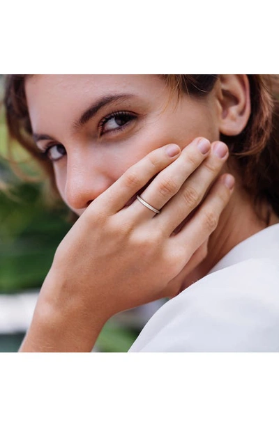 Delmar Sterling Silver Created Moissanite Band Ring In Silver