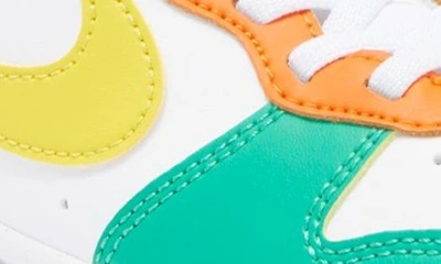 Shop Nike Kids' Court Borough Low Recraft Sneaker In White/ Blue/ Sundial/ Green