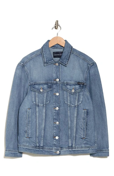 Shop Calvin Klein Jeans Est.1978 Calvin Klein Jeans Oversized Denim Trucker Jacket In Venice