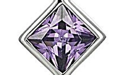 Shop Judith Ripka Diamond Cut Cz Drop Earrings In Purple/ Silver