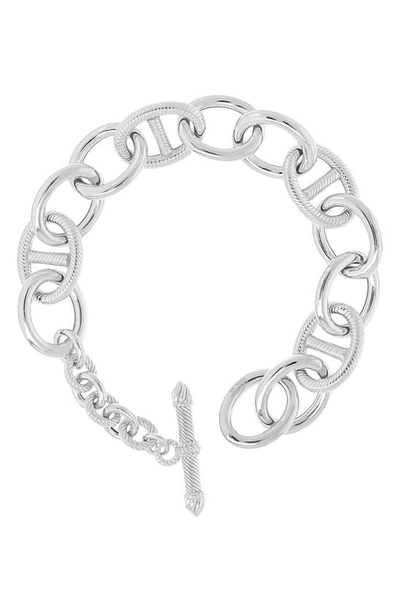 Shop Judith Ripka Marine Link Bracelet In Silver