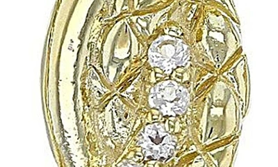 Shop Judith Ripka White Topaz Interlocking Ring Pendant Necklace In Gold