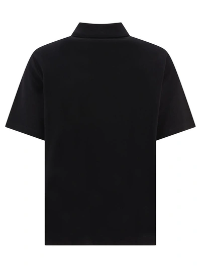 Shop Burberry "ekd" Polo Shirt In Black