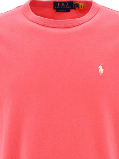 Shop Polo Ralph Lauren "pony" T-shirt In Fuchsia