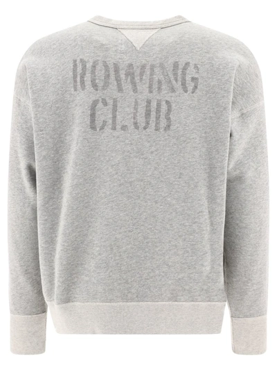 Shop Polo Ralph Lauren "rowing Club" Sweatshirt In Grey