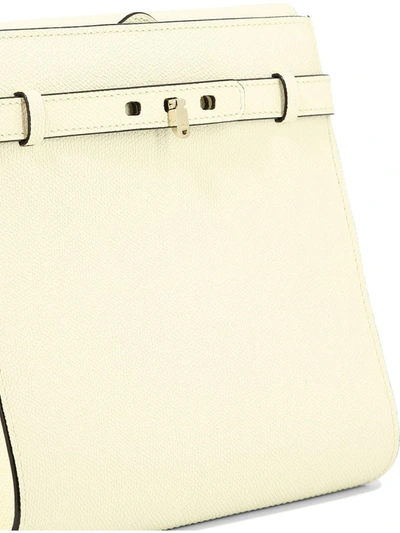 Shop Valextra "brera B" Crossbody Bag In White