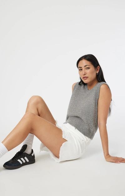 Shop Mavi Heidi Shorts In White Denim
