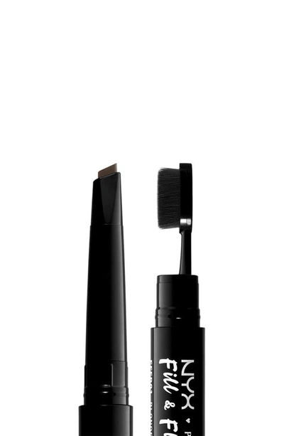 Shop Nyx Fill & Fluff Eyebrow Pomade Pencil In Brunette