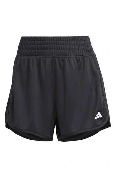 Shop Adidas Originals Adidas Pacer High Waist Knit Shorts In Black