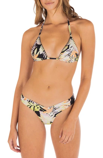 Shop Hurley Itsy Bitsy Tropical Two-piece Swimsuit In Black