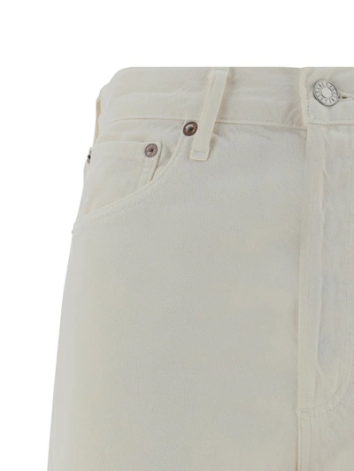 Shop Agolde Pants In Fortune Cookie (natural)