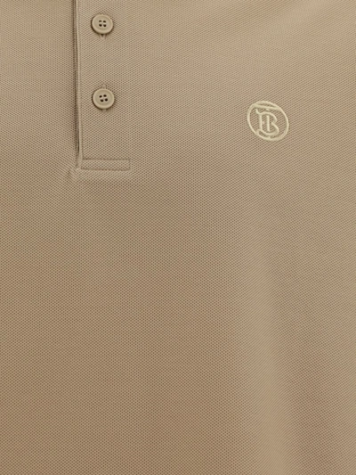 Shop Burberry Polo Shirts In Soft Fawn