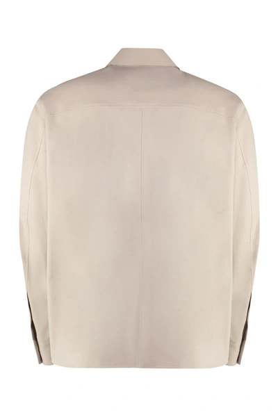 Shop Dolce & Gabbana Technical Fabric Overshirt In Beige