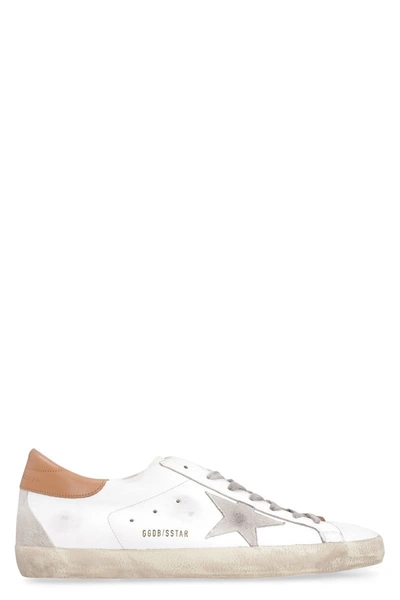 Shop Golden Goose Superstar Leather Low-top Sneakers In White