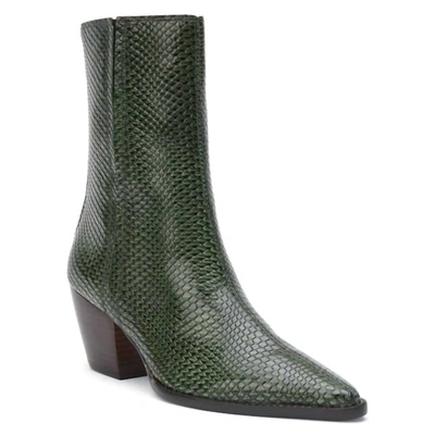 Shop Matisse Annabelle Boot In Green Snake