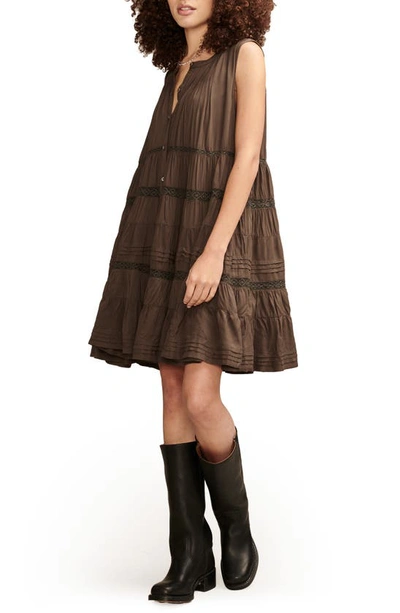 Shop Lucky Brand Everyday Tiered Swing Dress In Raven