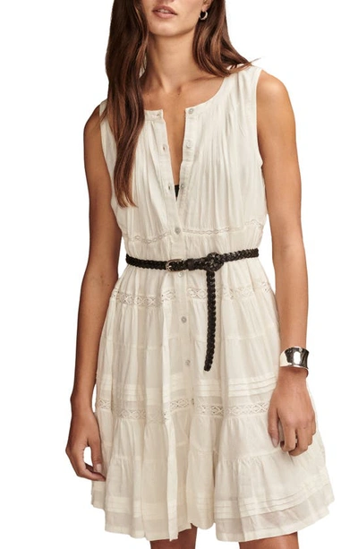 Shop Lucky Brand Everyday Tiered Swing Dress In Whisper White