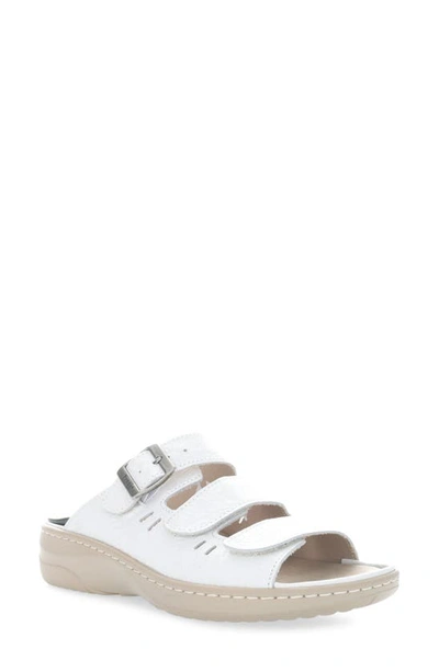 Shop Propét Breezy Walker Slide Sandal In White Onyx