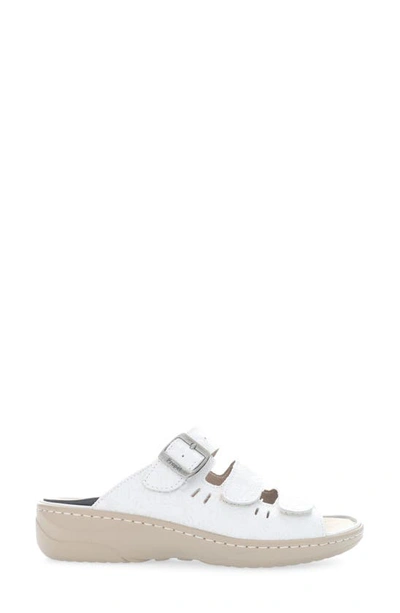 Propét Breezy Walker Slide Sandal In White Onyx