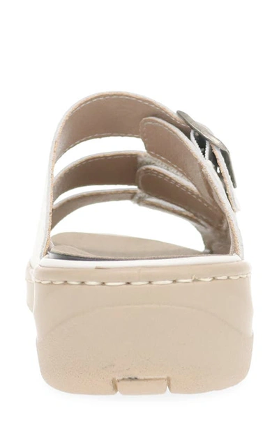 Propét Breezy Walker Slide Sandal In White Onyx