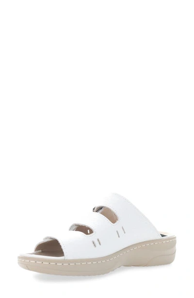 Shop Propét Breezy Walker Slide Sandal In White Onyx