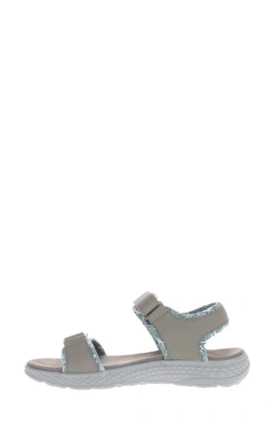 Shop Propét Travelactiv Aspire Sandal In Grey/ Summer Sand