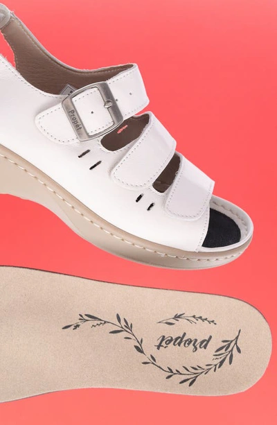 Propét Breezy Walker Sandal In White Onyx