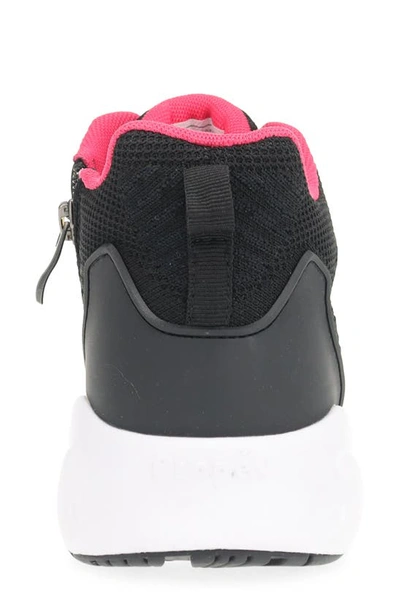 Propét Stability Strive Mid Sneaker In Black/ Pink